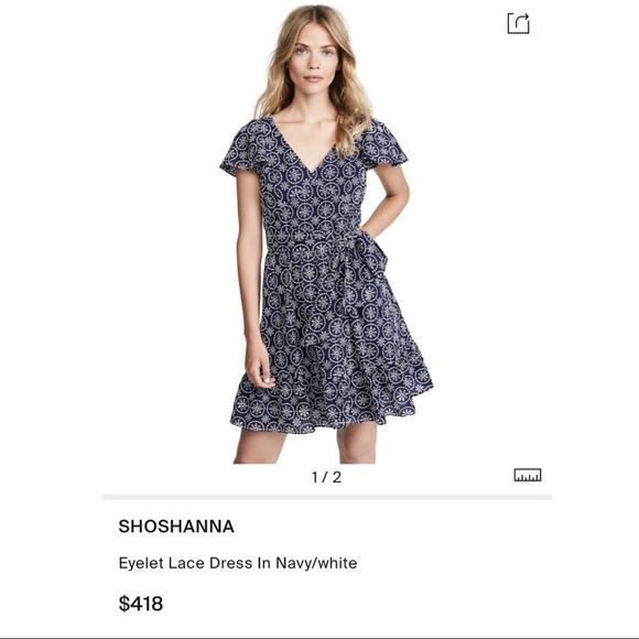 Shoshanna Anthropologie Danica Floral Lace Dress - Picture 15 of 16